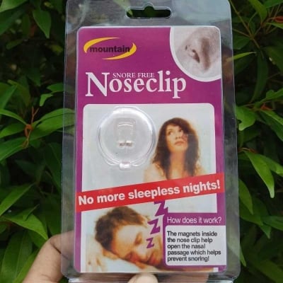 Picture of Nose Clip Silicone Magnetic Anti Snore Sleeping Aid Stop Snore - White 