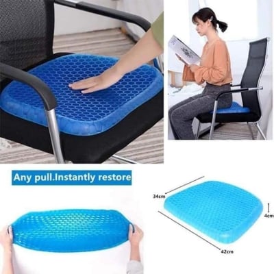 Picture of Egg Sitter Seat Cushion BulbHead with Non - Slip Cover Silicone Comfort Portable for Car Office Chair Wheelchair 3.2 ounces 17.4 x 13.4 x 2 inches Elasta - Core 10 - Blue