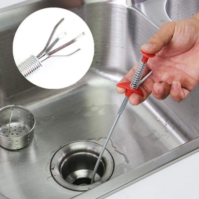 Picture of Hot 160cm Spring Pipe Dredging Tools Drain Snake/ Cleaner Sticks Clog Remover Cleaning Tools Household for Kitchen Sink