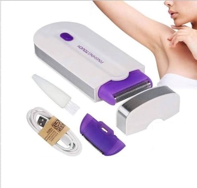 Picture of Rechargeable USB Laser Hair Removal Appliances Machine/ Smooth Skin Painless Hair Eraser Epilator for Safe and Painless Hair Removal on Body, Face, and Legs Sensor light Facial Appliances machine For Women/ Girls Smooth - White