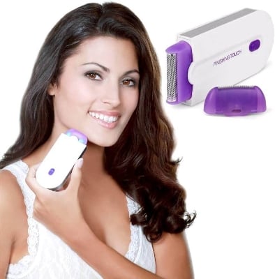 Picture of Rechargeable USB Laser Hair Removal Appliances Machine/ Smooth Skin Painless Hair Eraser Epilator for Safe and Painless Hair Removal on Body, Face, and Legs Sensor light Facial Appliances machine For Women/ Girls Smooth - White