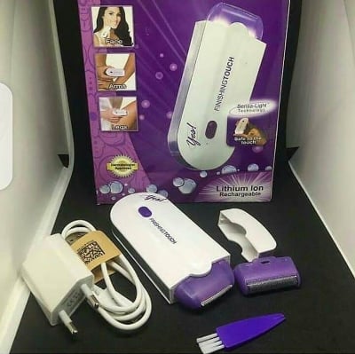 Picture of Rechargeable USB Laser Hair Removal Appliances Machine/ Smooth Skin Painless Hair Eraser Epilator for Safe and Painless Hair Removal on Body, Face, and Legs Sensor light Facial Appliances machine For Women/ Girls Smooth - White