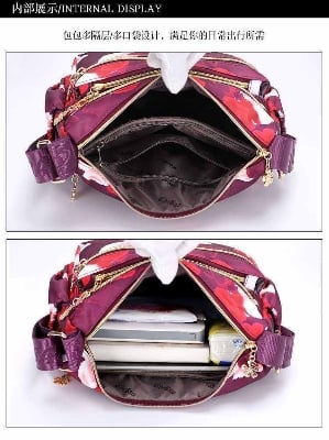 Picture of Korean sports travel shoulder bag Women's Multi - functional Printed Crossbody Bag Lightweight Nylon Shoulder Messenger Bag Purses And Handbags Crossbody Bags