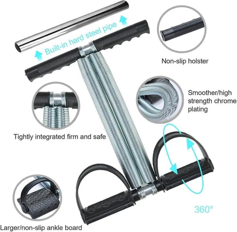 Picture of New Exclusive Tummy Trimmer Double Spring Waist, ABS Exerciser, Multipurpose Fitness Equipment for Both Men And Women - Black