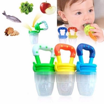 Picture of Baby Silicone Fresh Food Feeder BPA Free 30ml Capacity Pacifier - Infant Teething Toy Teether Pacifier for Fruits, Vegetables & Meat - Multicolor