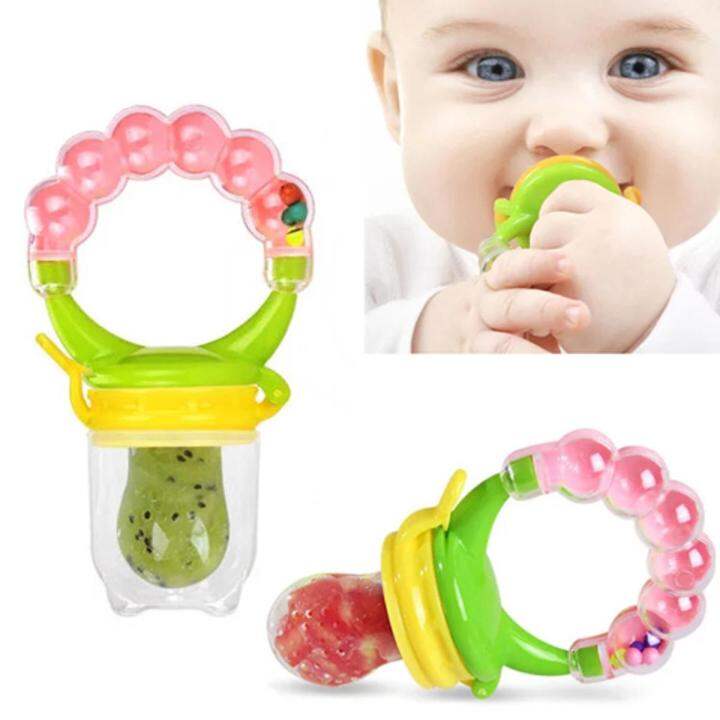 Picture of Baby Silicone Fresh Food Feeder BPA Free 30ml Capacity Pacifier - Infant Teething Toy Teether Pacifier for Fruits, Vegetables & Meat - Multicolor