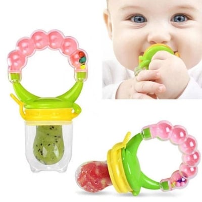 Picture of Baby Silicone Fresh Food Feeder BPA Free 30ml Capacity Pacifier - Infant Teething Toy Teether Pacifier for Fruits, Vegetables & Meat - Multicolor