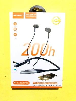Picture of Recrsi Wireless Neckband Bluetooth Earphone RE - NY060 200 Hours Bluetooth Neckband Long Battery - Black