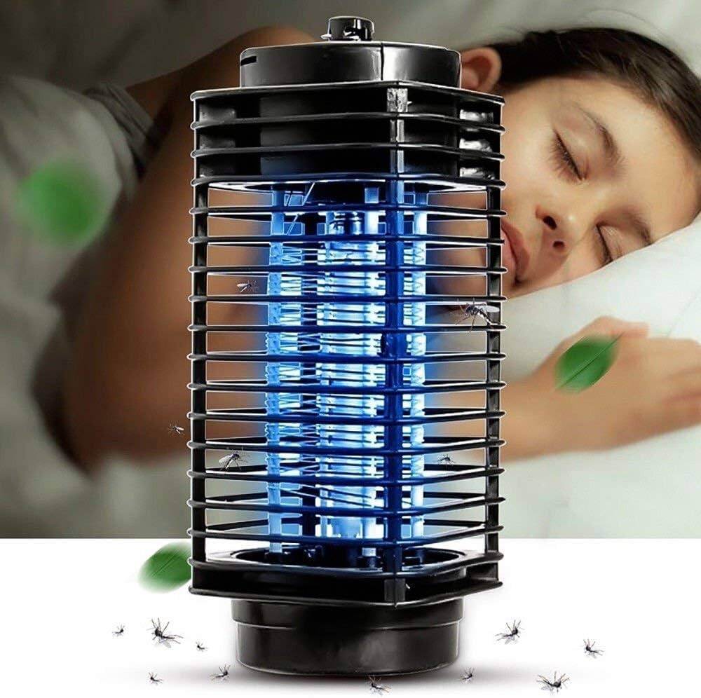 Picture of Electric Mosquito and Insect killer lamp - Electronic LED Mosquito Killer Lamp Bug Zapper Gnat Mosquito Trap UV light Eco - Friendly Baby Mosquito Insect Repellent Lamp Killing Mosquitoes Night Lamp - Black