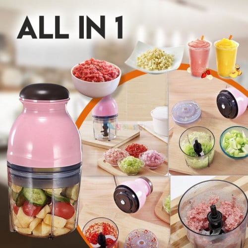 Picture of High Quality Capsule Cutter Food Processors Blender, Mixers & Grinders Chopper Multi - functional/ Versatile Multi Purpose Kitchen Appliance - For Effortless Food Preparation - Pink