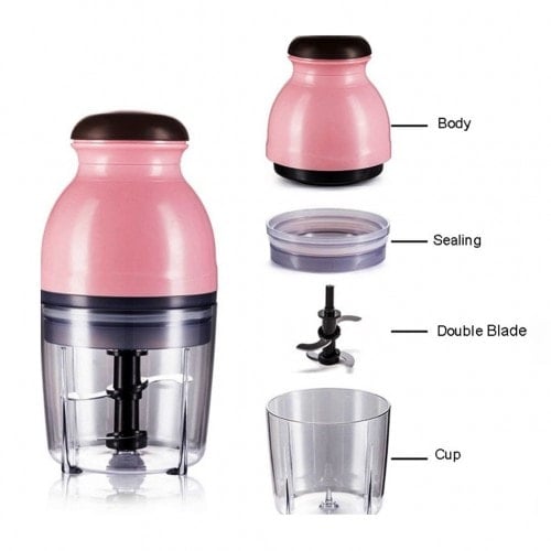 Picture of High Quality Capsule Cutter Food Processors Blender, Mixers & Grinders Chopper Multi - functional/ Versatile Multi Purpose Kitchen Appliance - For Effortless Food Preparation - Pink