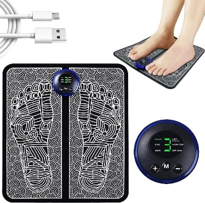 Picture of EMS Foot Massage Mat Automatic Electric Physiotherapy Tens Massager Relax 9 Gear - Black