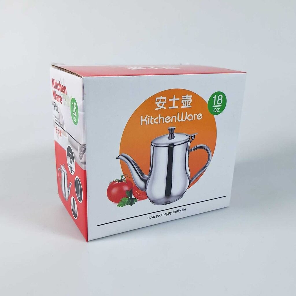 Picture of 500Ml Stainless Steel Oil Strainer Pot with Large Capacity Oil Pot, Soy Sauce, Vinegar, and Coffee Container Jug Storage Can With Filter Cooking Oil Pot Kitchen - Silver