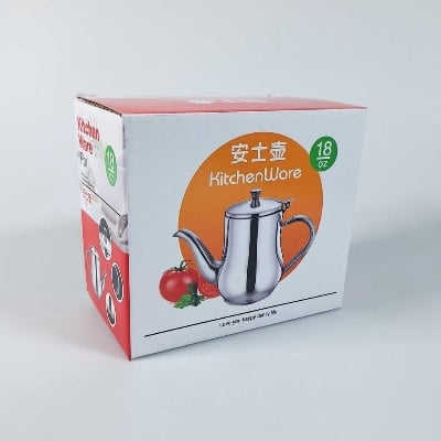 Picture of 500Ml Stainless Steel Oil Strainer Pot with Large Capacity Oil Pot, Soy Sauce, Vinegar, and Coffee Container Jug Storage Can With Filter Cooking Oil Pot Kitchen - Silver