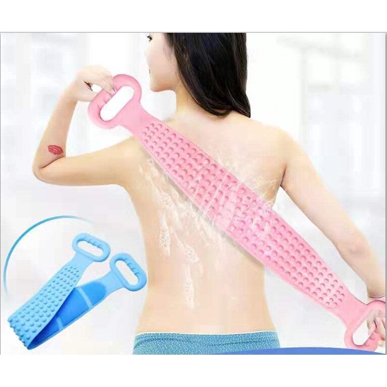 Picture of 1pcs Silica Gel Bath Towel Back Strip Belt Bathroom Equipment Back Strip Belt Bathroom Tools - bath sponge - Multicolor