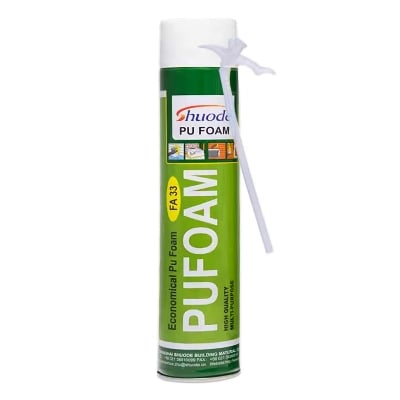 Picture of Shuode Multipurpose FA33 Expanding Spray Waterproof PU Foam Polyurethane Sealant - 750 ml - Double Side Tape - Green