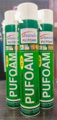 Picture of Shuode Multipurpose FA33 Expanding Spray Waterproof PU Foam Polyurethane Sealant - 750 ml - Double Side Tape - Green