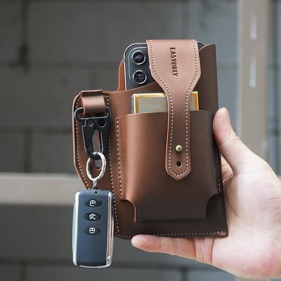 Picture of Retro Belt Waist Fashionable Bag Pack Men'S Casual Bag Travel Purse Waterproof Belt Zipper Tactical Military Outdoor Sport Fanny Pack - Convenient And Secure Storage Sports Belt Gym Bag For Men women Phone Holder Cycling