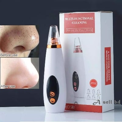 Picture of Electric Vacuum Electric Acne/ Blackhead Remover Extractor 6 Suction Head Beauty Machine For Skin Care Face Suction Removal Machine Pore Cleaner Rechargeable Device for Removing Blackheads and Whiteheads Pimple Black Head Remover ( 5 Suction )