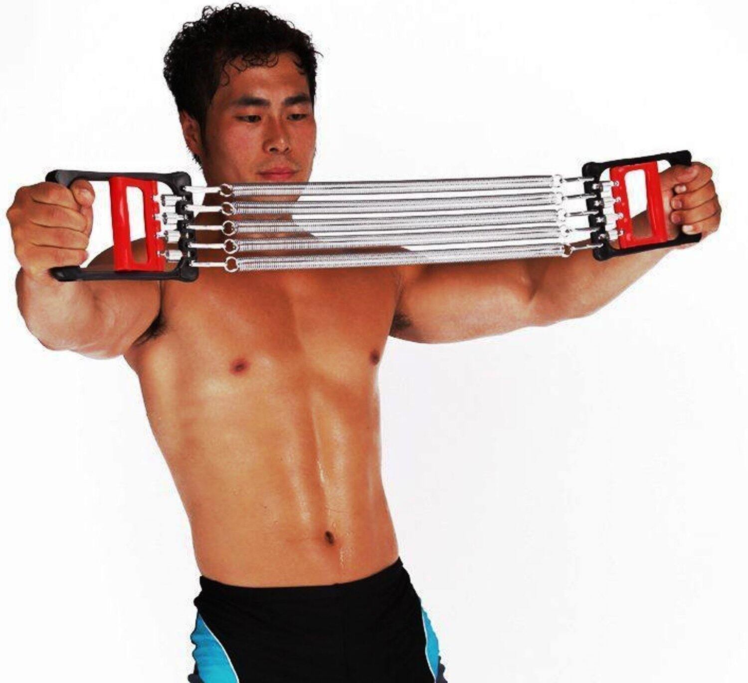 Picture of Multifunctional Chest Pull Expander 5 Spring Chest Pull 3 in 1 Strengthen Your Upper Body Offering A Versatile And Effective Workout - Black