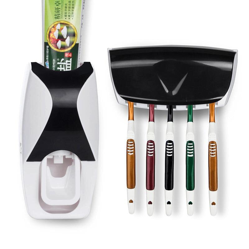 Picture of Automatic Toothpaste Dispenser with Toothbrush Holder Smart Brush Organizer Modern - Flashbuy Deals - Multicolor
