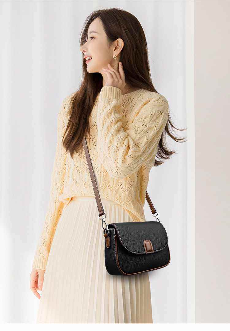 Picture of Stylish/ Fashionable Women/ Girls PU Leather Handbags Women Fashion Crossbody Messenger Bags Luxury Purses And Handbags(maroon, Black color)