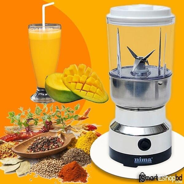 Picture of Nima Electric 2 in 1 Blender and Grinder 300w Offers Convenient and Versatile Blending and Grinding Functions - Silver