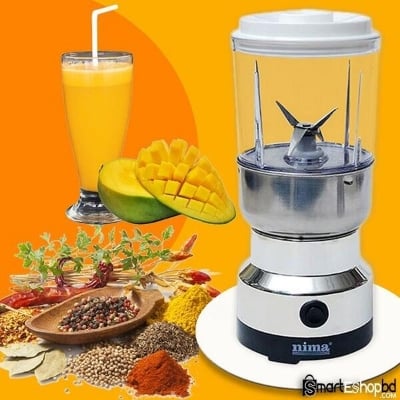 Picture of Nima Electric 2 in 1 Blender and Grinder 300w Offers Convenient and Versatile Blending and Grinding Functions - Silver
