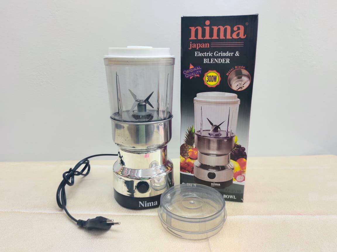 Picture of Nima Electric 2 in 1 Blender and Grinder 300w Offers Convenient and Versatile Blending and Grinding Functions - Silver
