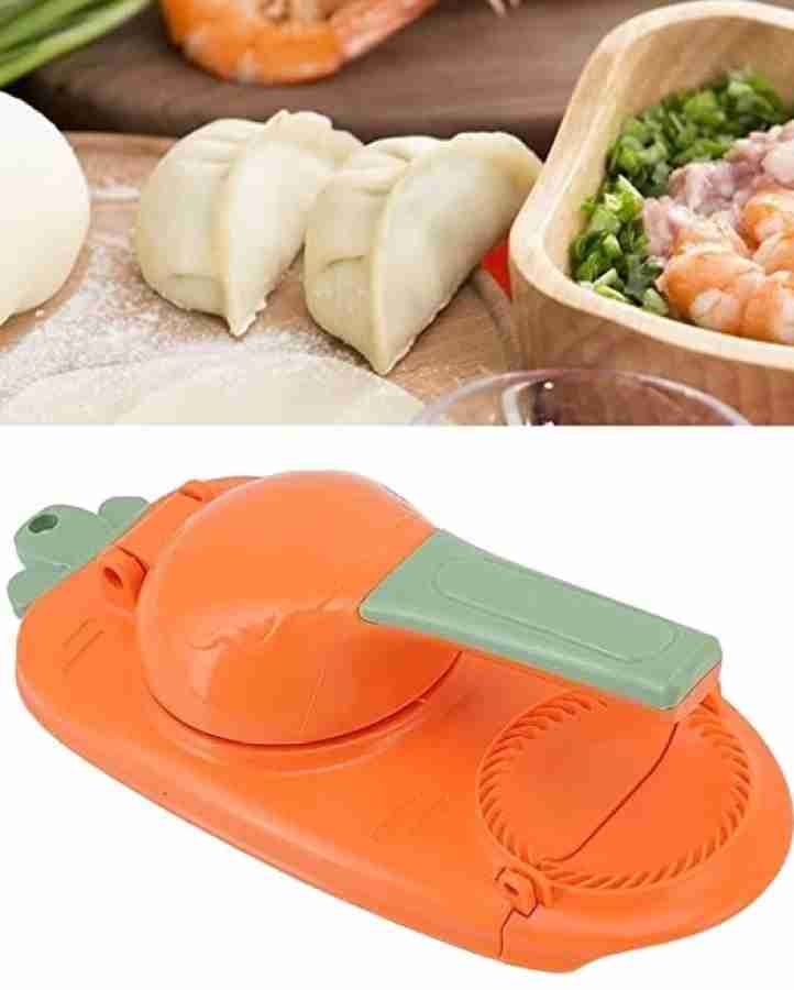 Picture of 2 in 1 Magic Dumpling Maker Premium Quality Pitha Maker Momo Maker Diy Kit Wrapper Presser Mini Size Manual Labor Machine Dough Pressing Tools Kitchen Pastry Baking Gadgets - Multicolor