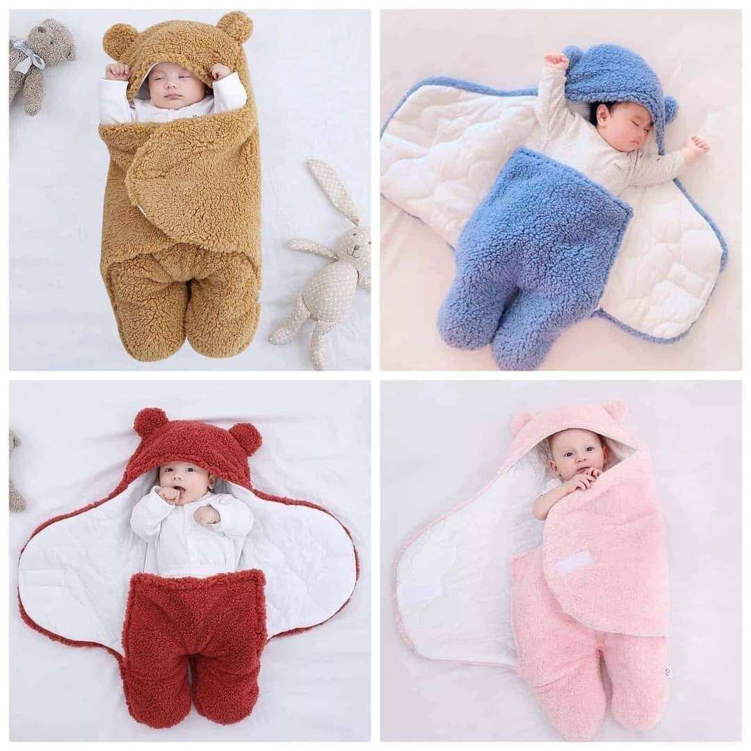 Picture of Winter Baby Blanket for {0 - 6} Months Newborn Baby Sleeping Bag Blanket Infant For Boys and Girls (78cm (width) *62 (length) cm, - 1 piece) Premium Quality Baby Blanket Soft Woolen Blanket For Kids Multicolor - Multicolor