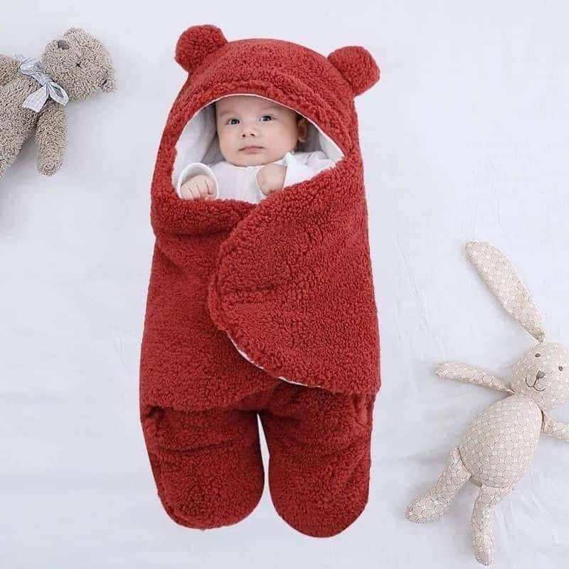 Picture of Winter Baby Blanket for {0 - 6} Months Newborn Baby Sleeping Bag Blanket Infant For Boys and Girls (78cm (width) *62 (length) cm, - 1 piece) Premium Quality Baby Blanket Soft Woolen Blanket For Kids Multicolor - Multicolor