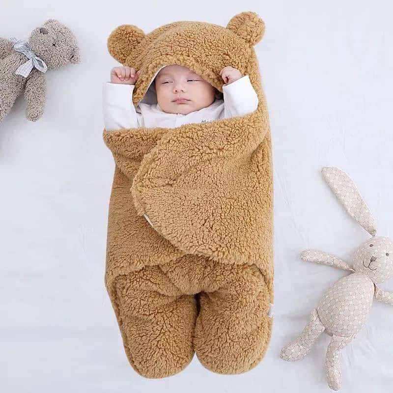 Picture of Winter Baby Blanket for {0 - 6} Months Newborn Baby Sleeping Bag Blanket Infant For Boys and Girls (78cm (width) *62 (length) cm, - 1 piece) Premium Quality Baby Blanket Soft Woolen Blanket For Kids Multicolor - Multicolor