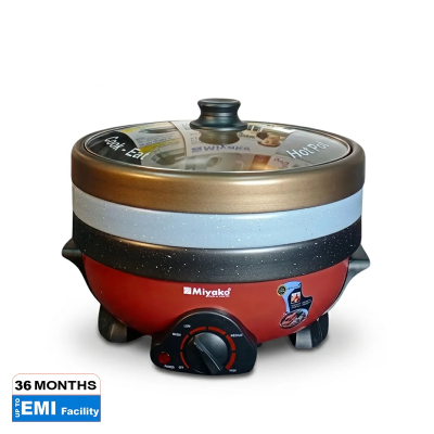 Picture of Miyako Multi Cooker 5 Ltr With 3 Pot & 3 Glass Lid Elcetric  Curry Cooker For Fast Cooking -MC-580T
