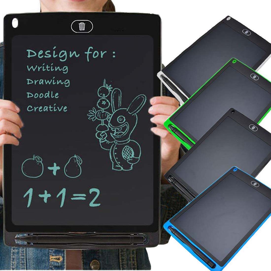 Picture of 8.5" LCD Writing Tablet Drawing Pad, Erasable E - writer, Office Writing Board, Digital Drawing Pad, Doodle Board Magic Book Digital Graphic Tablets Electronic Handwriting LCD Drawing Toy Tableta Magic Pad Board for Kids Gift - Multicolor