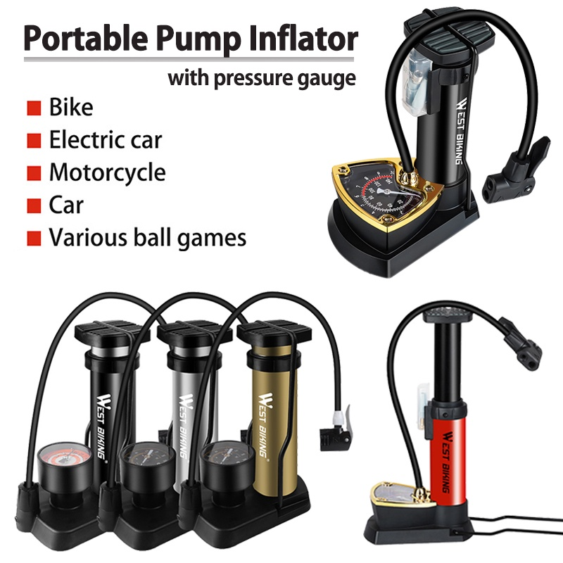 Picture of Outtobe Bike Pump Portable Foot Pump Bike Floor Pump Mini Air Inflator High Pressure Bike Pump Household Pump MTB Bicycle Pump Bike Accessories - Flashbuy Deals - Multicolor