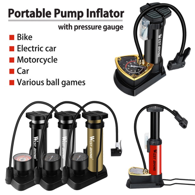Picture of Outtobe Bike Pump Portable Foot Pump Bike Floor Pump Mini Air Inflator High Pressure Bike Pump Household Pump MTB Bicycle Pump Bike Accessories - Flashbuy Deals - Multicolor