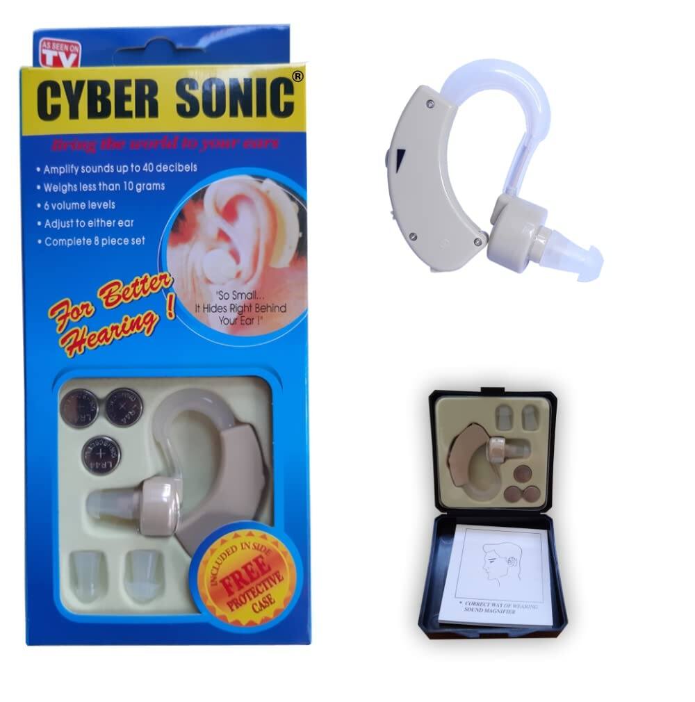 Picture of CYBER SONIC Hearing Aids Ear Machine Hearing for Old Age/ Ear Hearing Machine/ BTE Bionic Ear Sound Amplifier - Multicolor