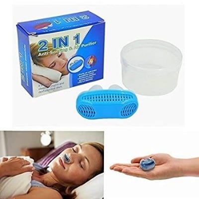 Picture of 2 In 1 Anti Snoring and Air Purifier Silicone Snore Stopper Device Nose Clip Vents - Multicolor