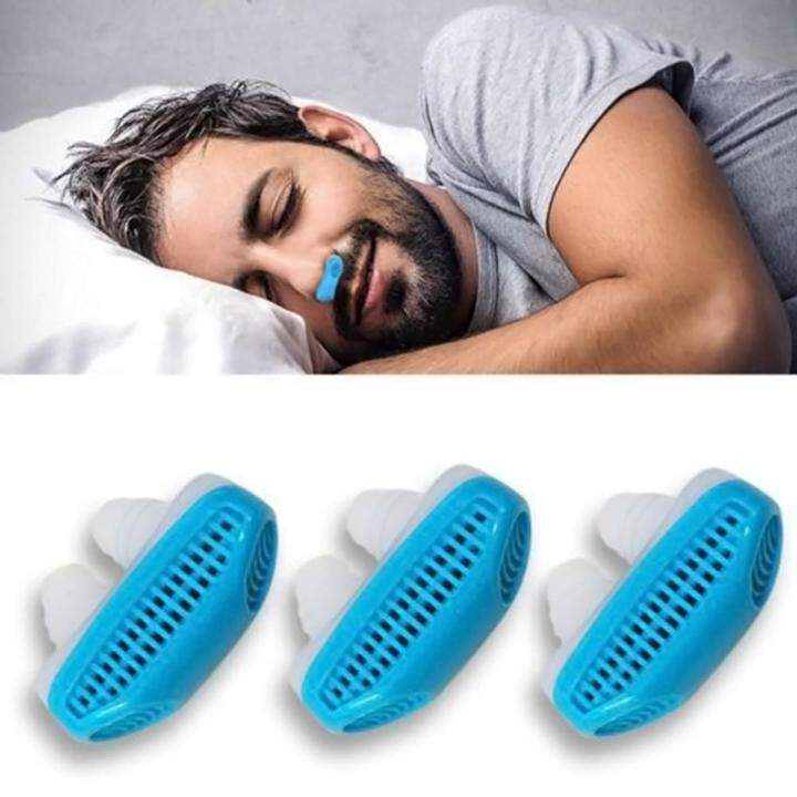 Picture of 2 In 1 Anti Snoring and Air Purifier Silicone Snore Stopper Device Nose Clip Vents - Multicolor
