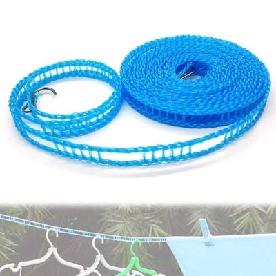 Picture of Portable Windproof Clothesline Non - slip Washing Clothes Line Rope Outdoor Clothesline Nylon Non - Slip Laundry Line Rope Cloth Hanging Rope Travel Business Windproof Clothes Cord Multi - Function Anti - Wind Rope Anti Slip - 5M/ 16 feet - Multicolor