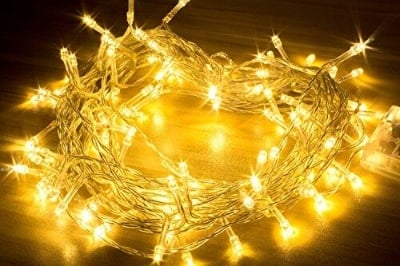 Picture of Home Decoration Golden Glow Fairy String Lights Fairy Decorative Light 80 Led Weeding Festival Party 28 Feets water proof Led Light. - Multicolor