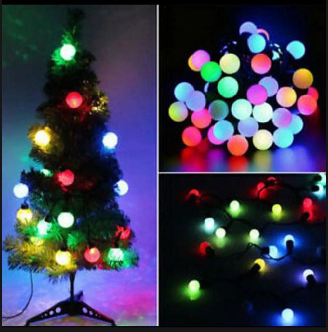 Picture of Warm White snow Ball Fairy Lights, Waterproof Decorative Fairy Lights 28 pieces set - fairy lights for room decoration Weeding Festival Party LED Color Changing Fairy Light Ball Shaped Party, Holiday lights BirthDay, Eid, Puja, Christmases - Multicolor