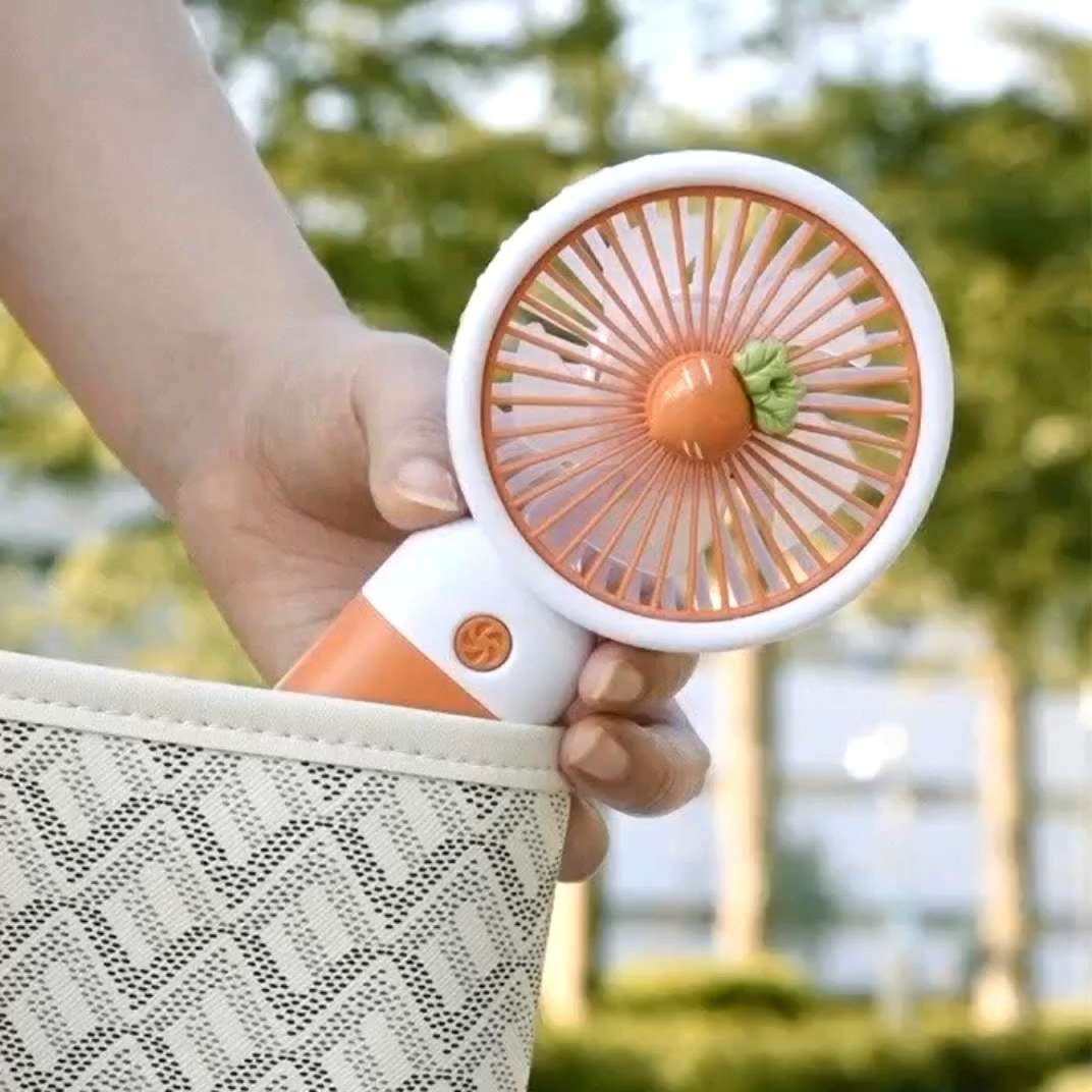Picture of New Portable Pocket Mini USB Rechargeable Handheld Cooling Fan - 3 Gear Speed Charger Hand Desktop, Table Fan - Multicolor