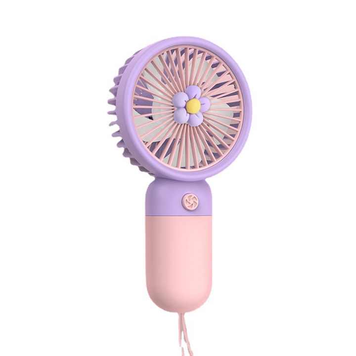 Picture of New Portable Pocket Mini USB Rechargeable Handheld Cooling Fan - 3 Gear Speed Charger Hand Desktop, Table Fan - Multicolor