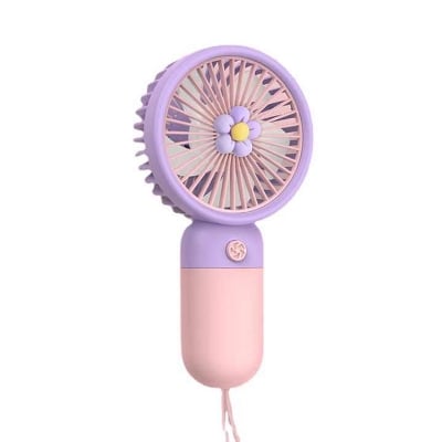 Picture of New Portable Pocket Mini USB Rechargeable Handheld Cooling Fan - 3 Gear Speed Charger Hand Desktop, Table Fan - Multicolor