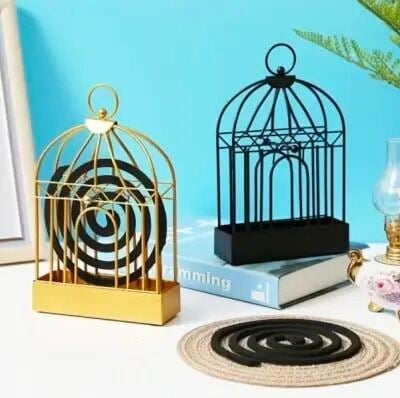 Picture of Mosquito Coil Birdcage Holder Household Creative Hanging Metal Coil Case by FlashBuy Deals