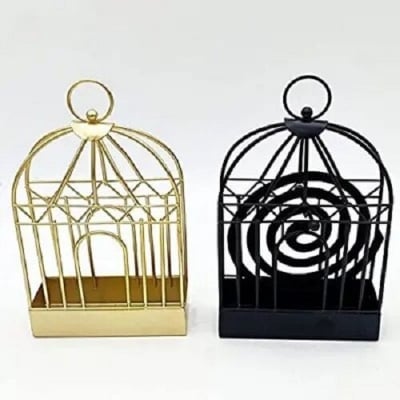 Picture of Mosquito Coil Birdcage Holder Household Creative Hanging Metal Coil Case by FlashBuy Deals