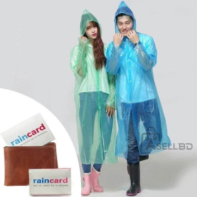 Picture of Waterproof PVC Raincoat – Rain Card, Rain Coat, Wallet Rain Coat, Pocket Rain Coat, Unisex Rain Coat, Rain Coat For Man And Women Durable & Lightweight – Multicolor