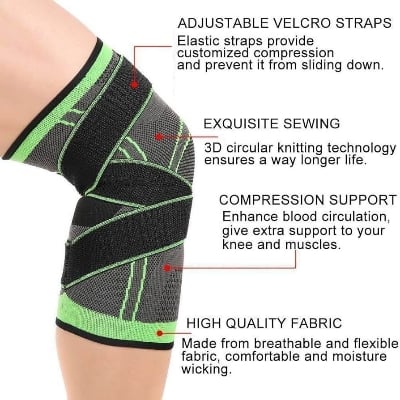 Picture of Knee Pads for Arthritis & Joint Support Knee Pain, Fitness, Travel and Relief guard reducer Compression Knee Sleeve with Adjustable Strap Support – Advanced Joint Stabilizer – Sports Knee Braces for Men & Women, Protector for Active Lifestyle - Multicolor